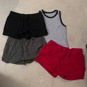 OLD NAVY HAUL - 3 shorts 1 tank top all size L